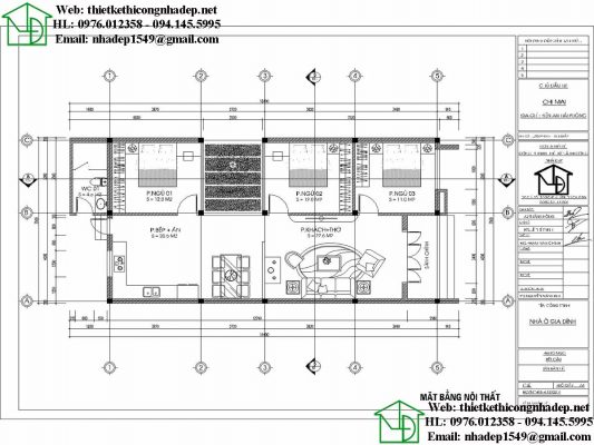 Mặt bằng công năng lên tới 3 ngủ
