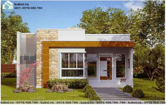 nhà cấp 4 mái bằng 8x10 giá rẻ