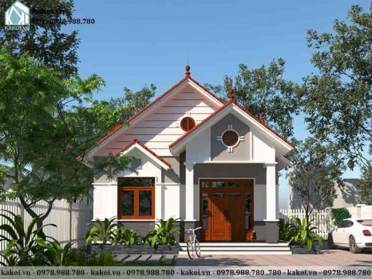 mẫu nhà cấp 4 mái thái đẹp 100m2