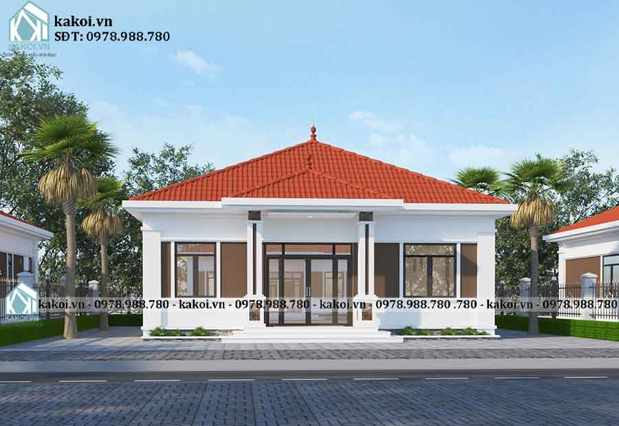 biệt thự hiện đại 1 tầng 10x12m