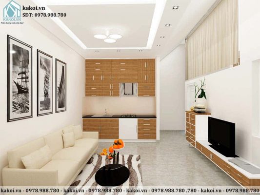 Không gian phòng khách được bố trí hợp lý, đầy đủ tiện nghi