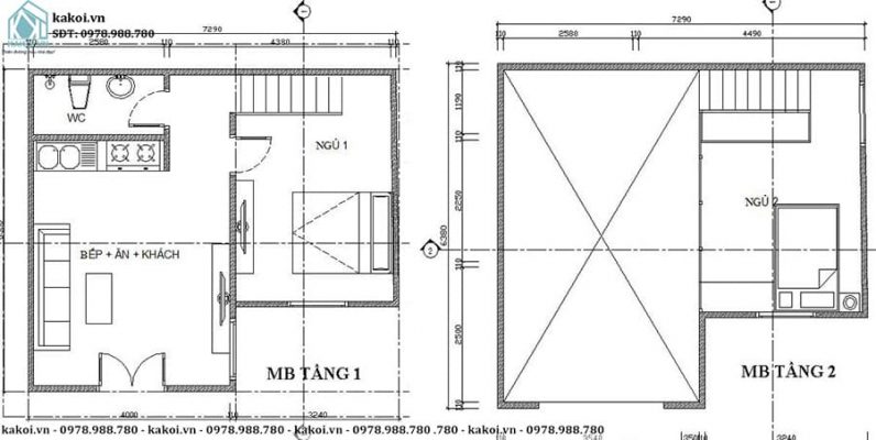 mẫu nhà cấp 4 40m2