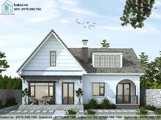 nhà cấp 4 11x11m 2 ngủ