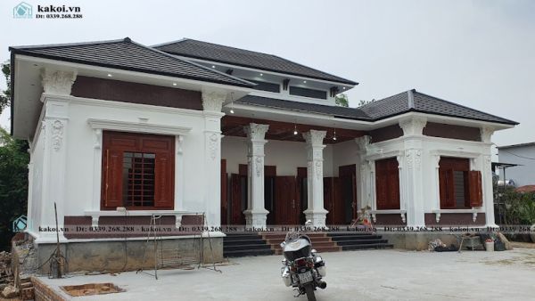 Nhà cấp 4 chữ U mái Nhật sang trọng.