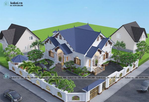 Nhà vườn cấp 4 mái Thái 500m2.