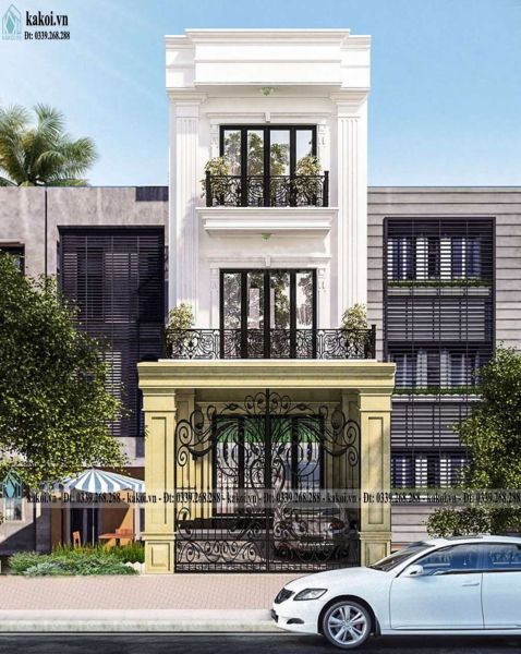 Nhà ống tân cổ điển 3 tầng có gara
