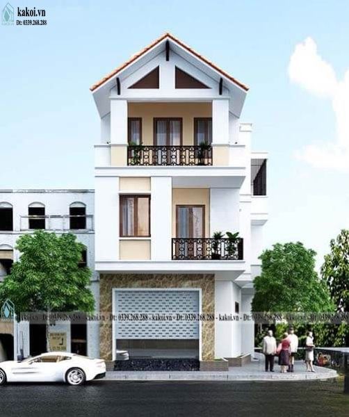 Nhà ống tân cổ điển 3 tầng 2 mặt tiền