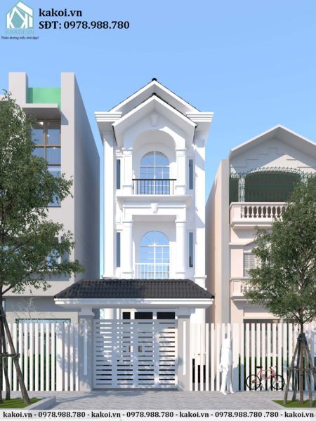 Nhà ống tân cổ điển 3 tầng nhẹ nhàng, tinh tế