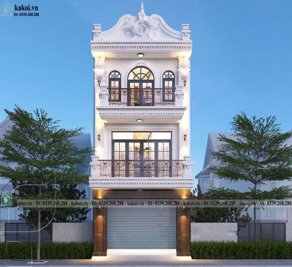 Nhà ống tân cổ điển 3 tầng đẹp